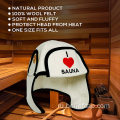 Unisex Wool Feel Sauna Bath Bath Sauna Feelt Hat